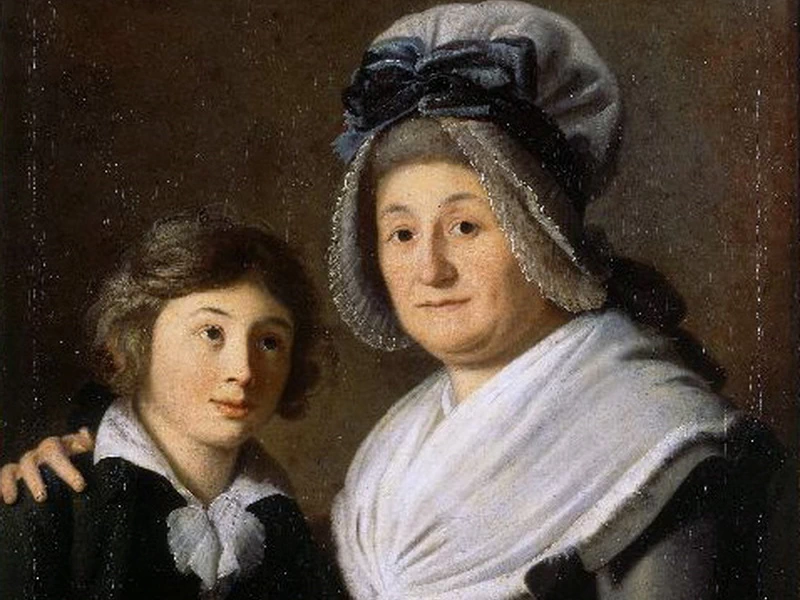 1762 - Felix Maria Diogg - Regula Lavater-Usteri con il figlio undicenne Diethelm Lavater